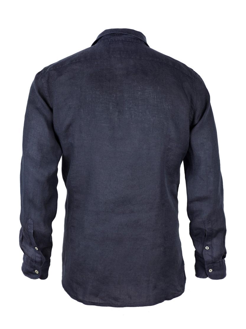 Camicia Pamplona In Lino Blu Navy PAMP001 03145H MC2 SAINT BARTH