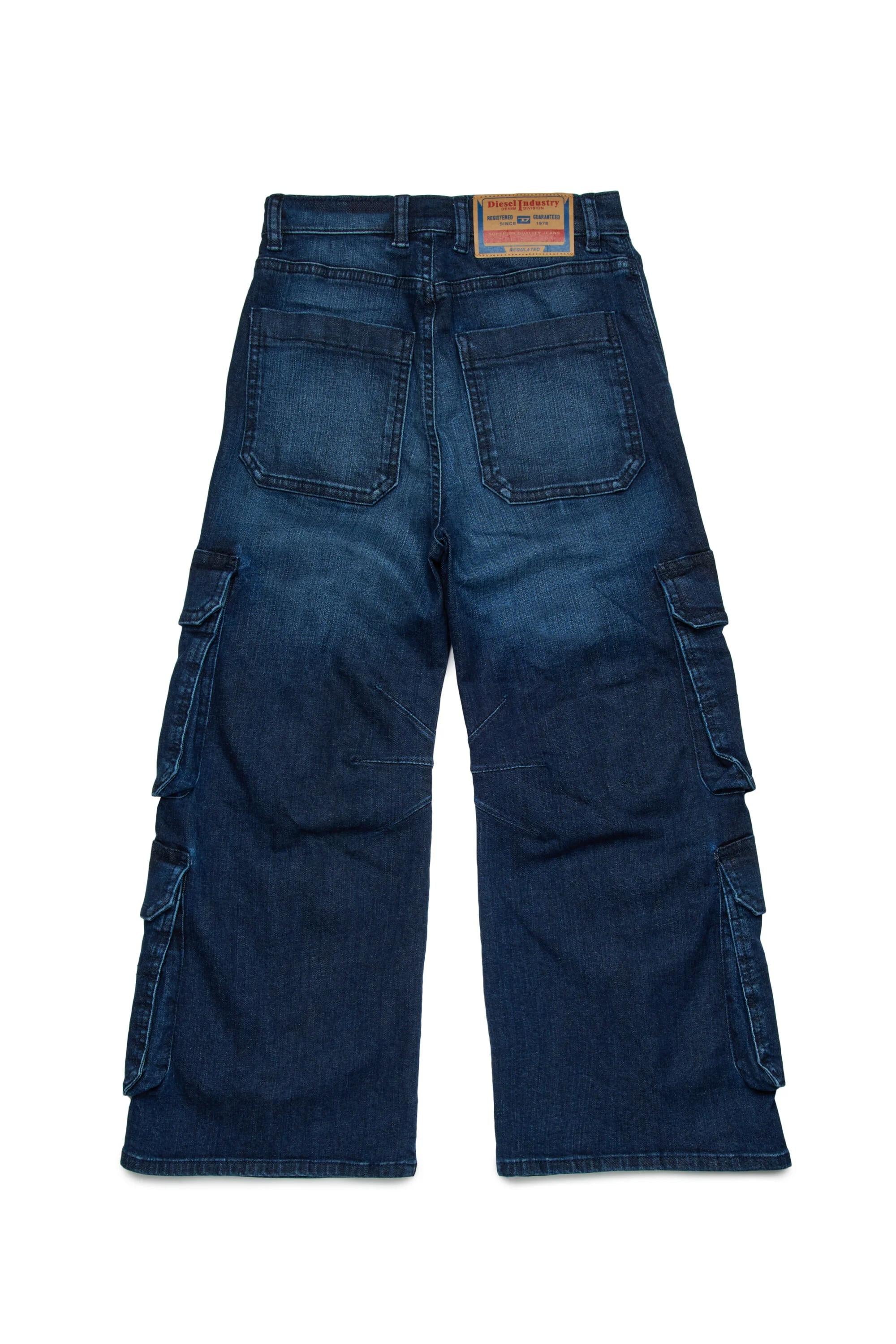 Jeans diesel cargo bambina d-argjx-cargo-s-j blu J02514-KXBQL K01 DIESEL