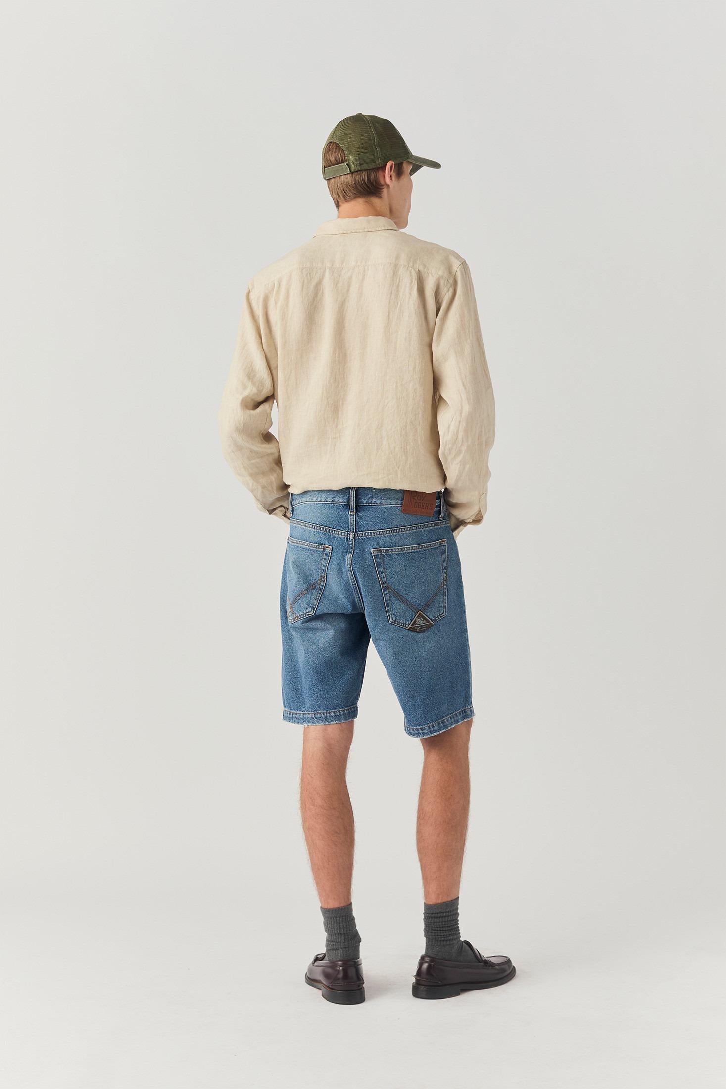 Roy Roger's Bermuda cult man denim mykonos denim RRU085D6751392 C0999 ROY ROGER'S