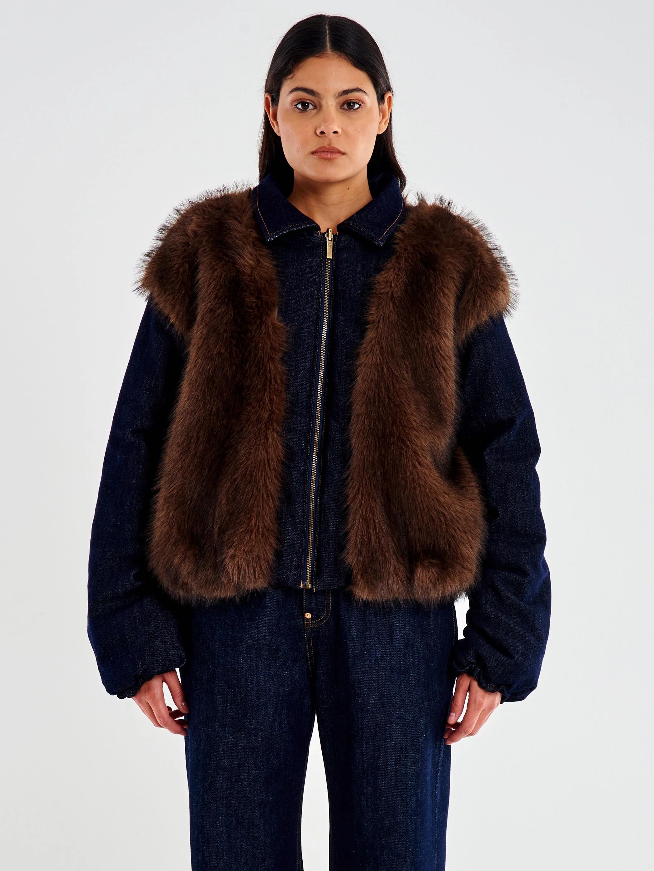 Bomber in Denim Raw Double Face TF0080 DENIM VICOLO