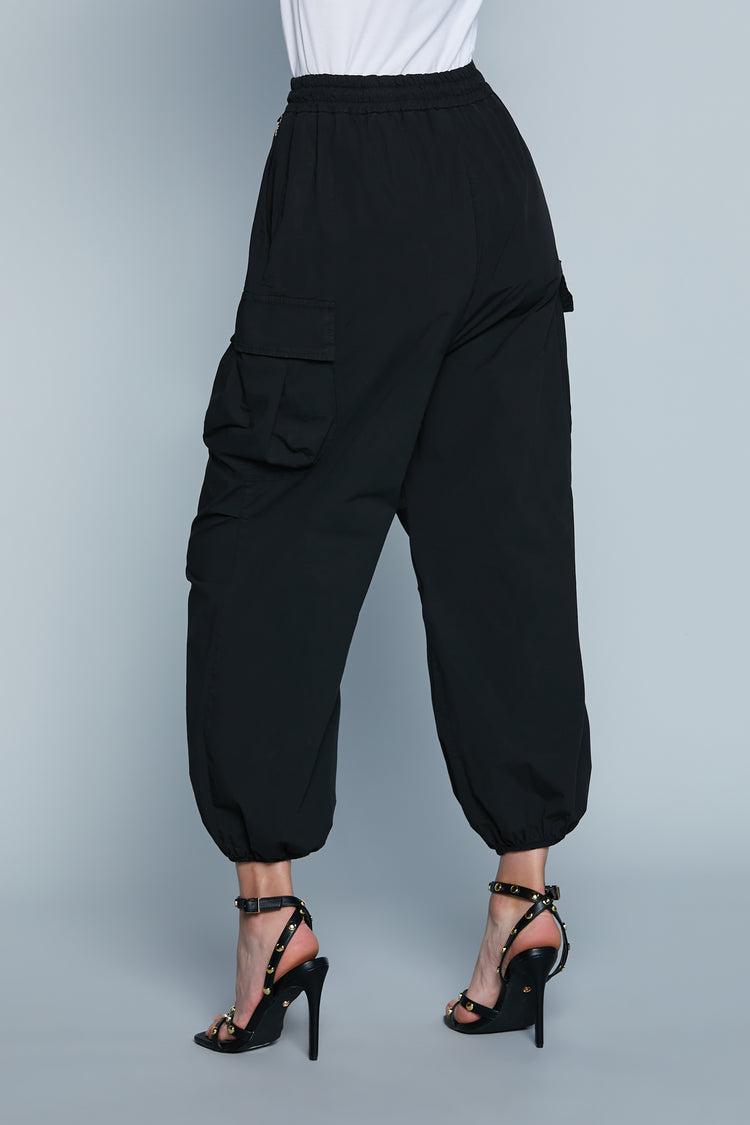Pantalone MACAPA Vita Alta con Elastico più Coulisse più Tasconi più Elastico Fdo Nero