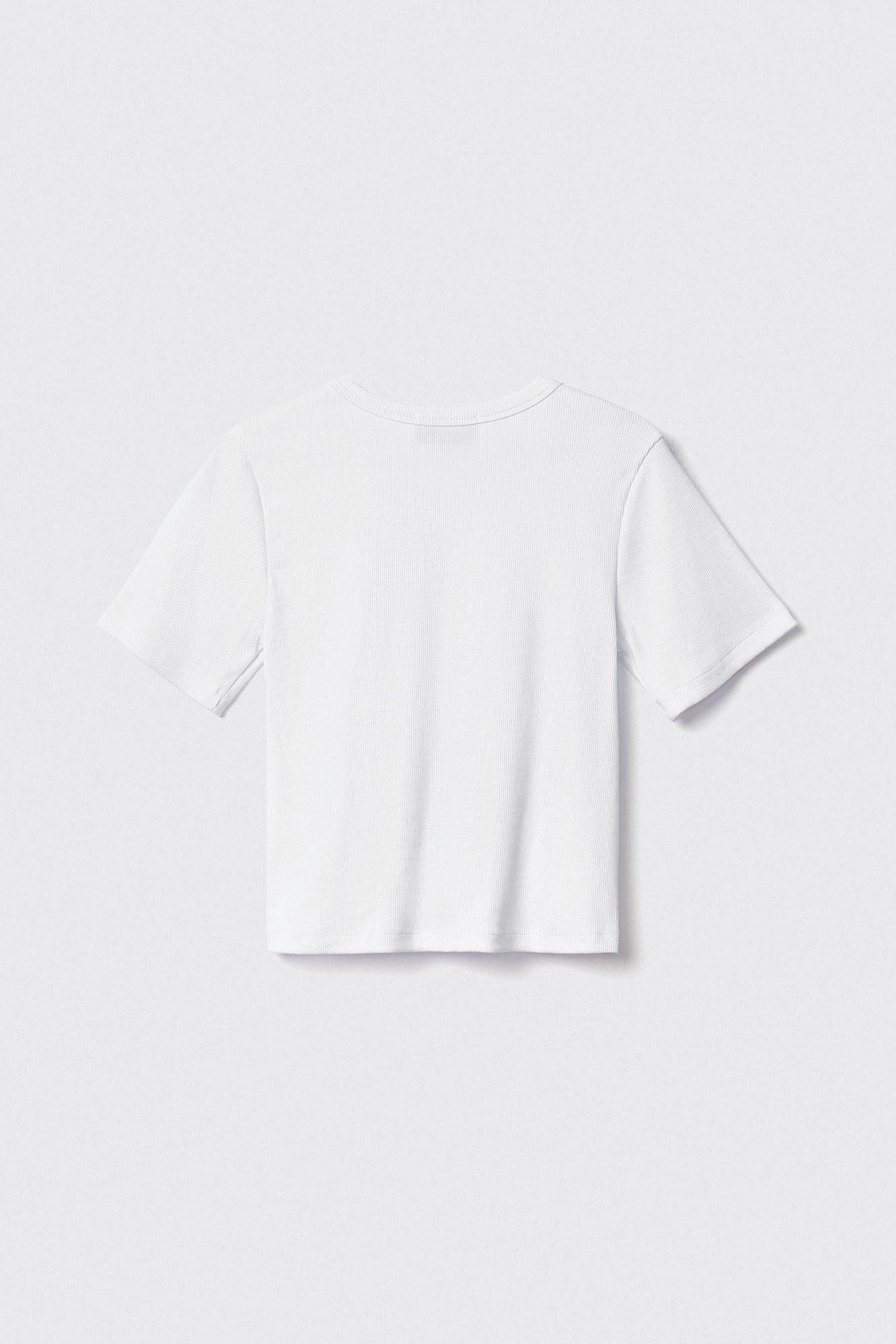 T-SHIRT DONNA GAELLE REGULAR FIT IN MISTO COTONE BIANCA