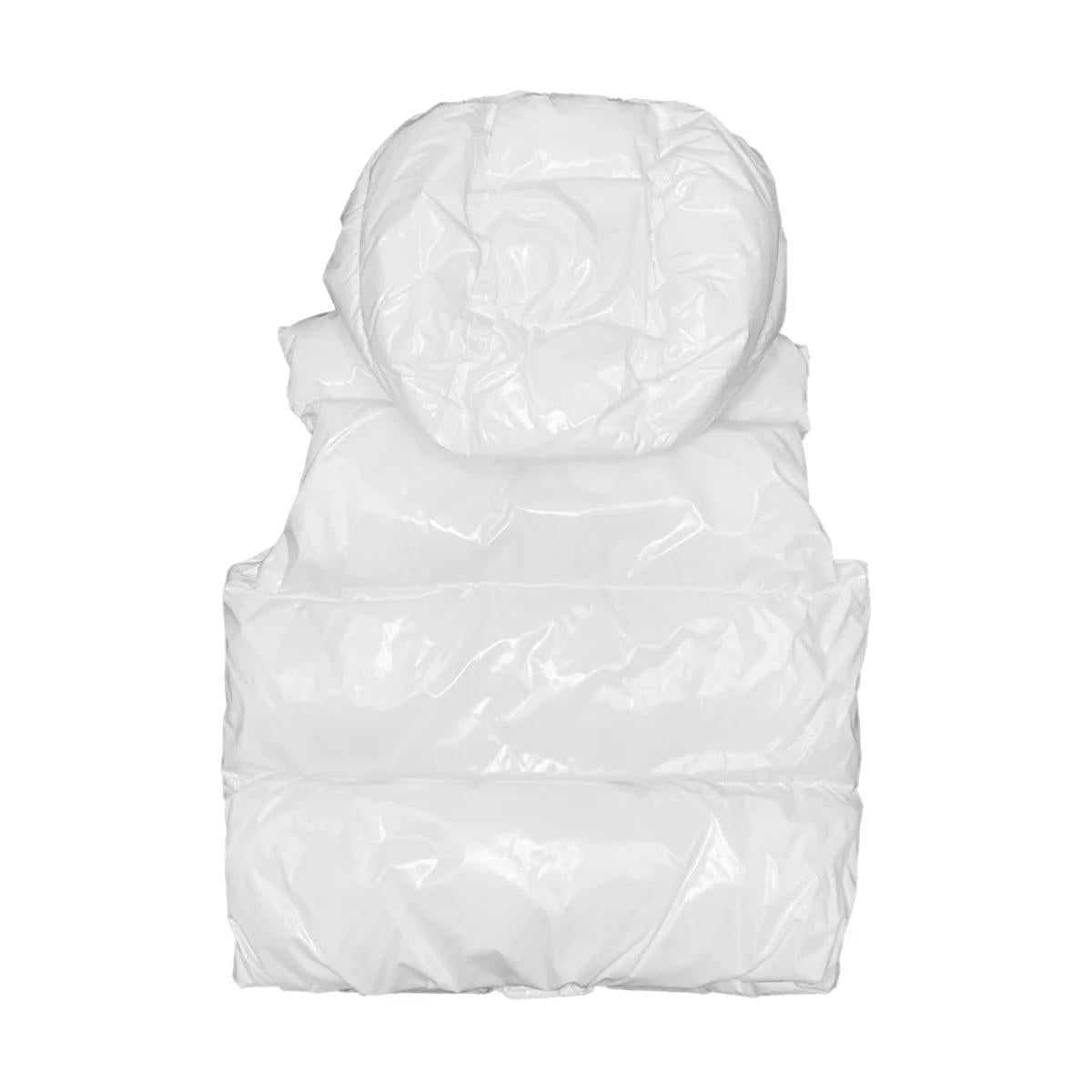 Smanicato imbottito lucido con logo Maple Leaf bianco DQ3043--D0ADY DQ100 DSQUARED KID