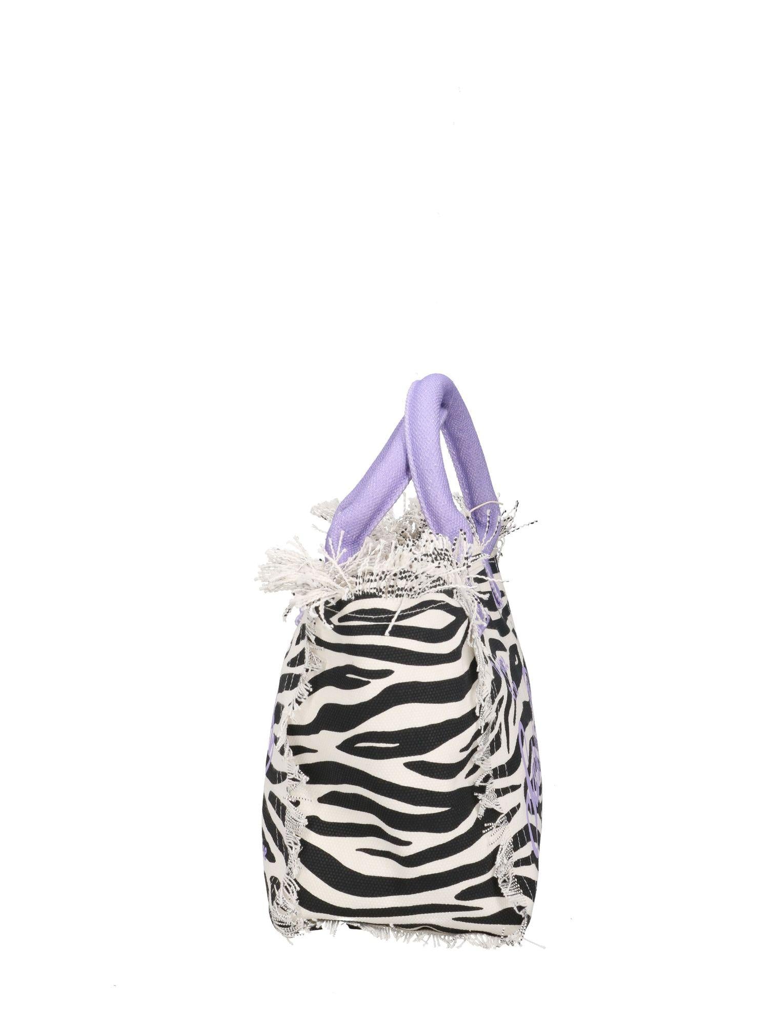 Borsa Colette Zebrata nera bianca e viola. COL0001 01546H MC2 SAINT BARTH