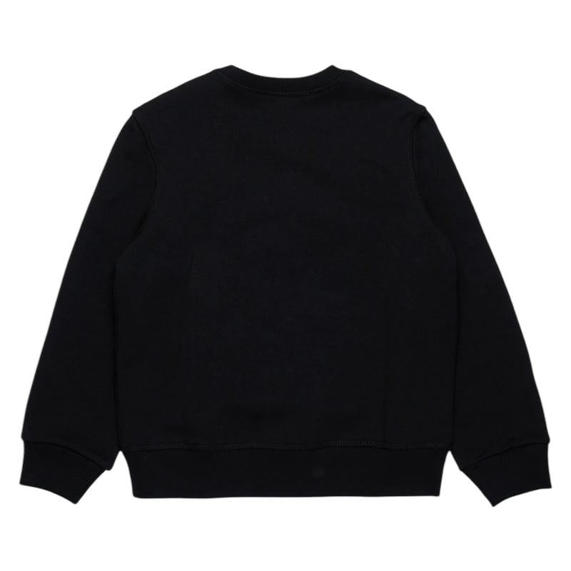 Dsquared2 Felpa Girocollo Slouch Fit Nera con Maple Leaf outline