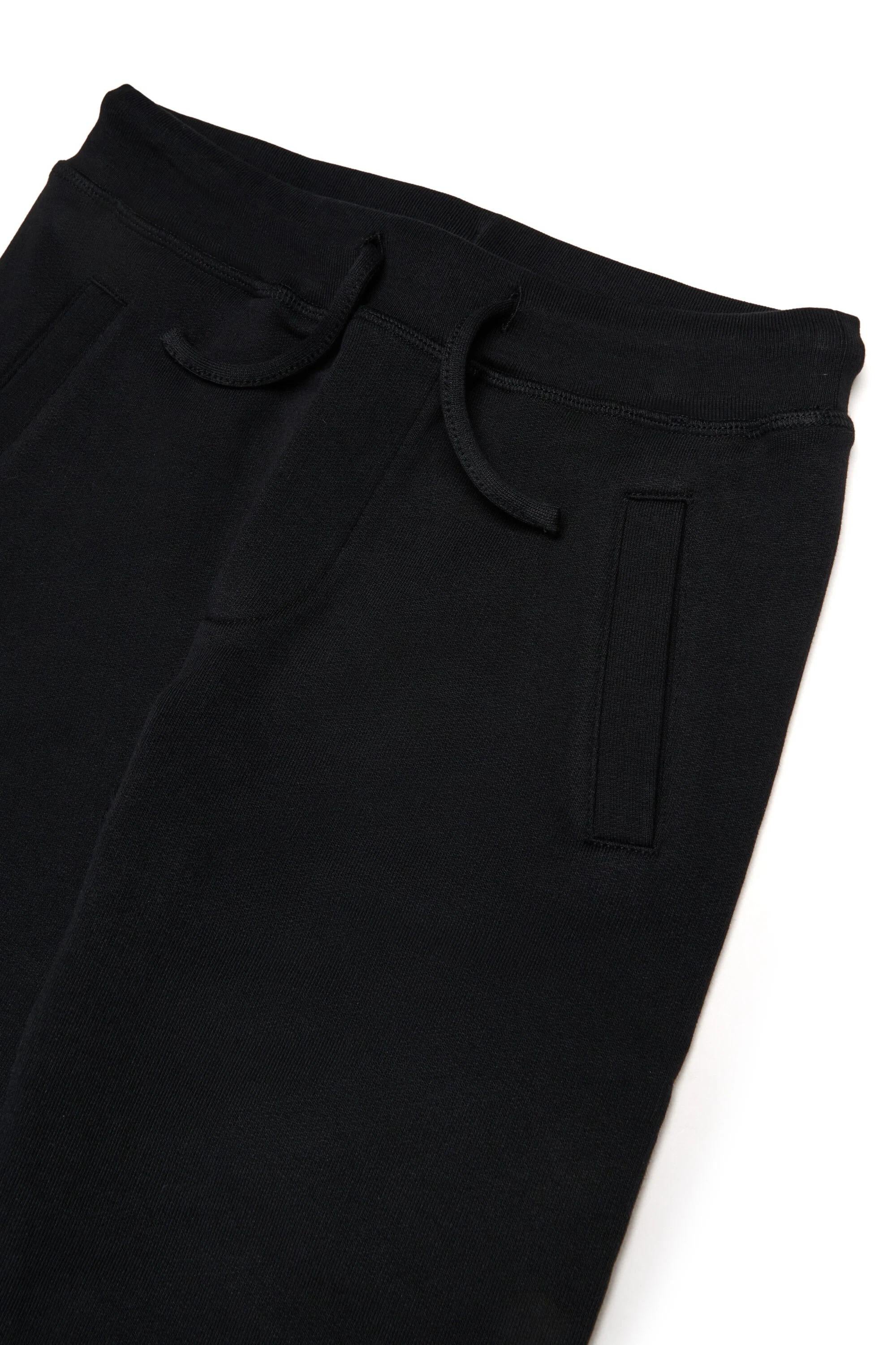 Pantaloni jogger in pile con logo ICON nero DQ3033-D00ZF DQ900 DSQUARED KID