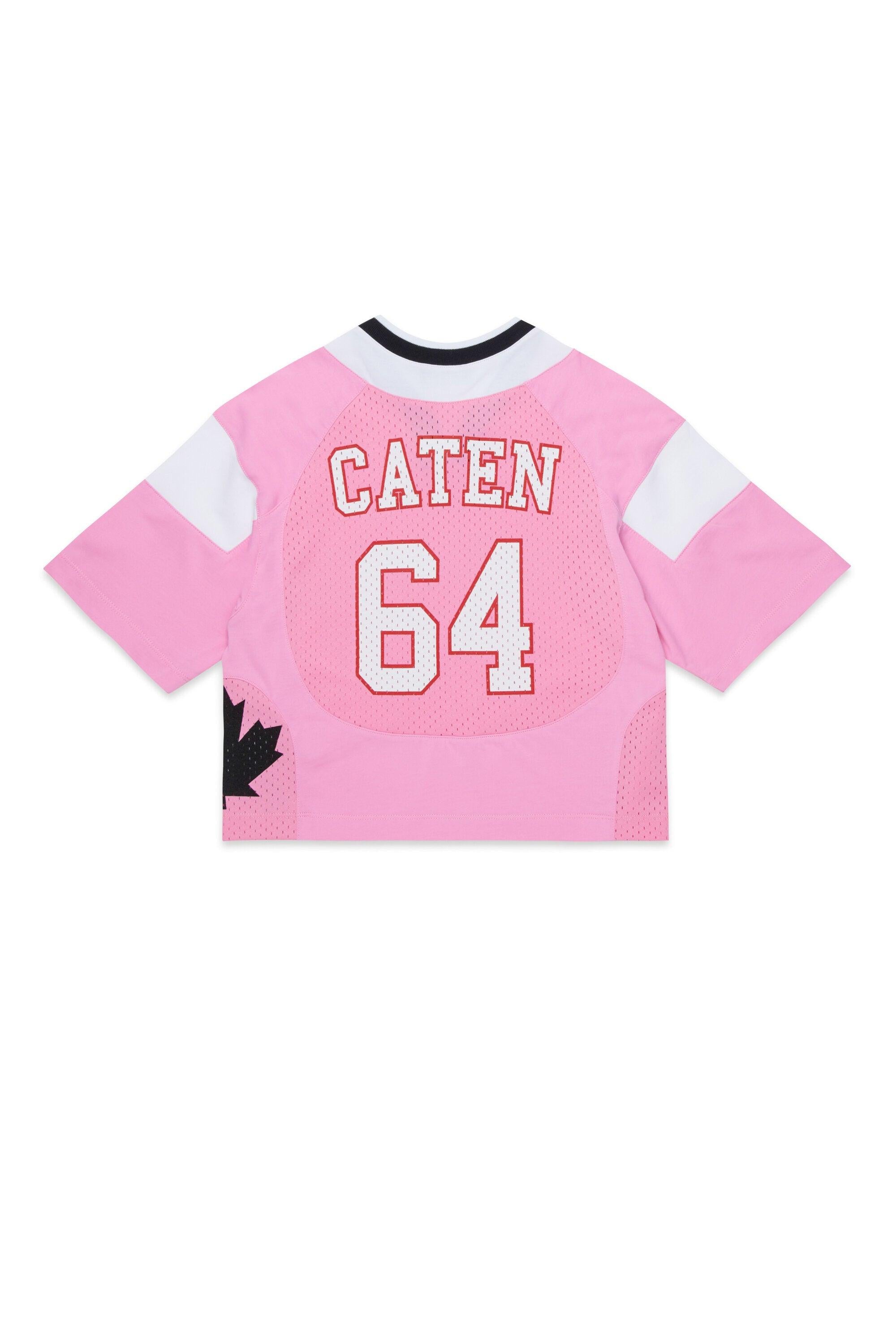 Dsquared2 T-shirt Rosa stile basket con logo