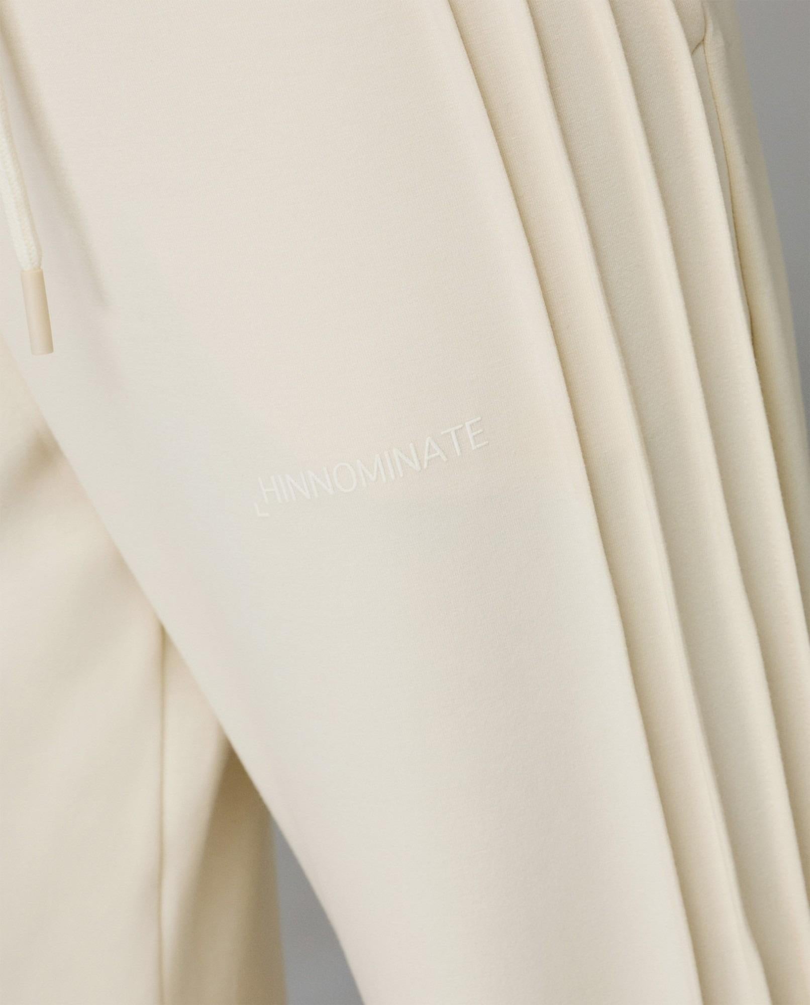 Pantalone Dritto In Viscosa Con Nervature Laterali Bianco Burro HMABW01995-MTFI0001 BI04 HINNOMINATE