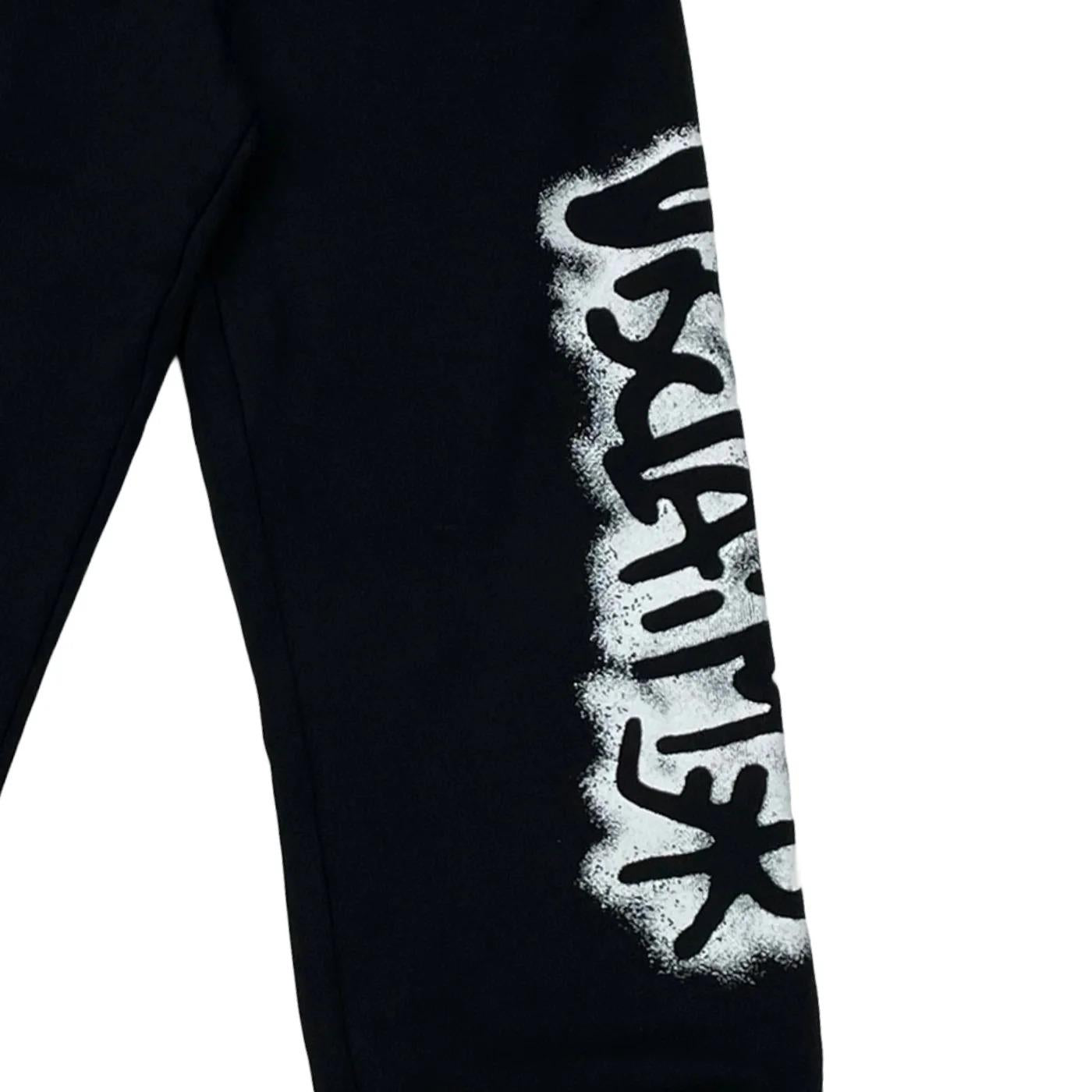 Pantalone Disclaimer In Felpa Nero