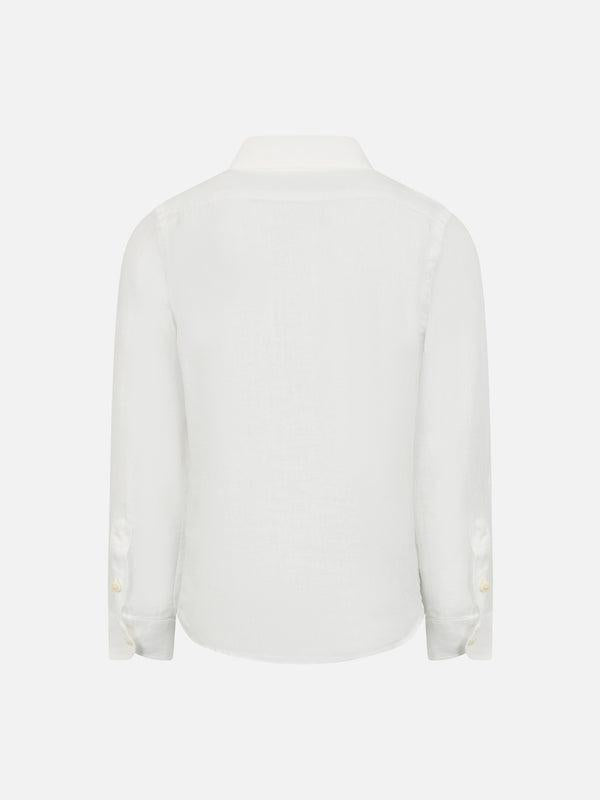 Camicia Agnes in lino bianco