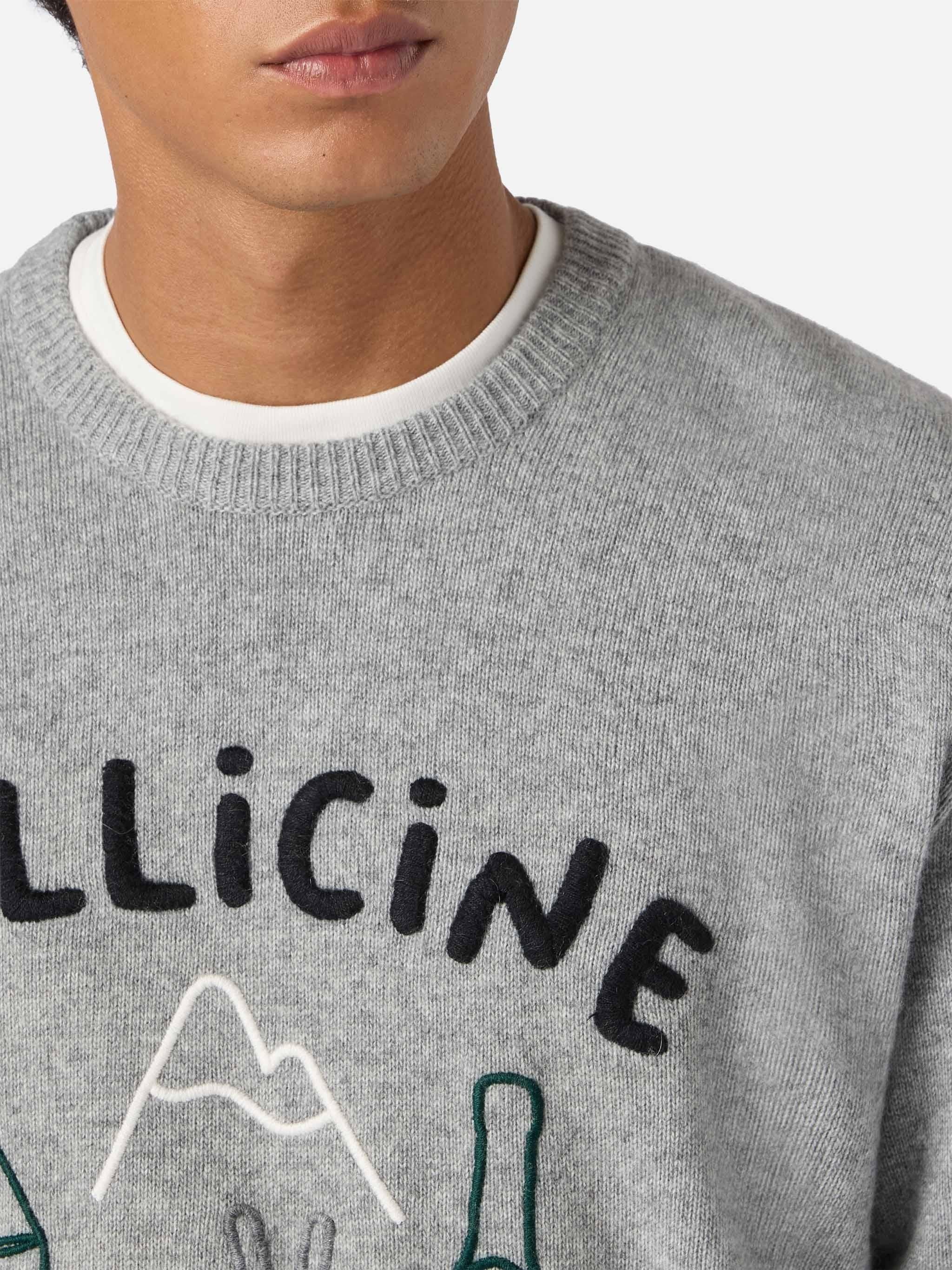 Maglione in misto cashmere Heron con ricamo Bollicine team HER0001 02962I MC2 SAINT BARTH