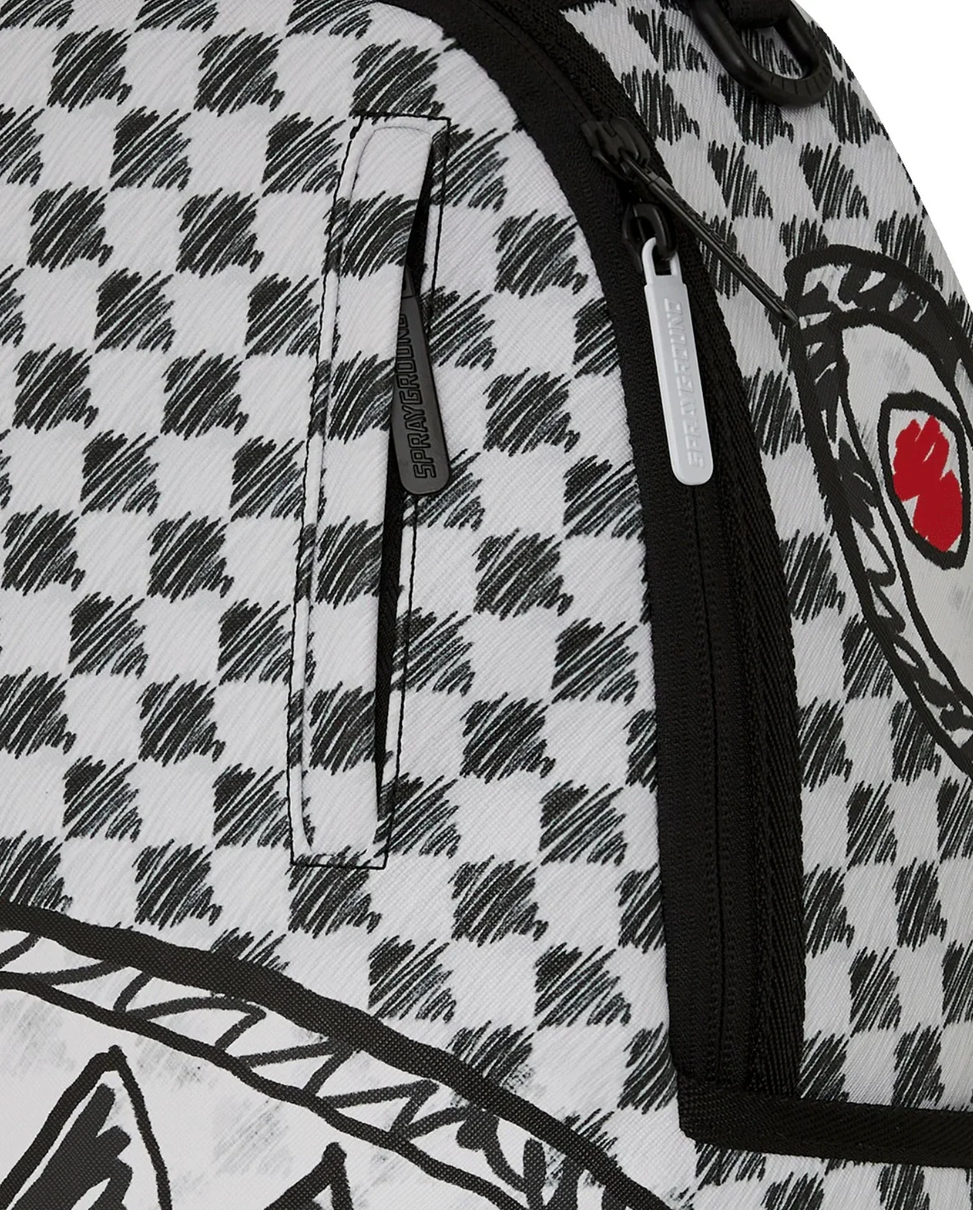 ZAINO SPRAYGROUND MIX AND MATCH SCRIBBLE DLX BACKPACK 910B7383NSZ BLACK SPRAYGROUND