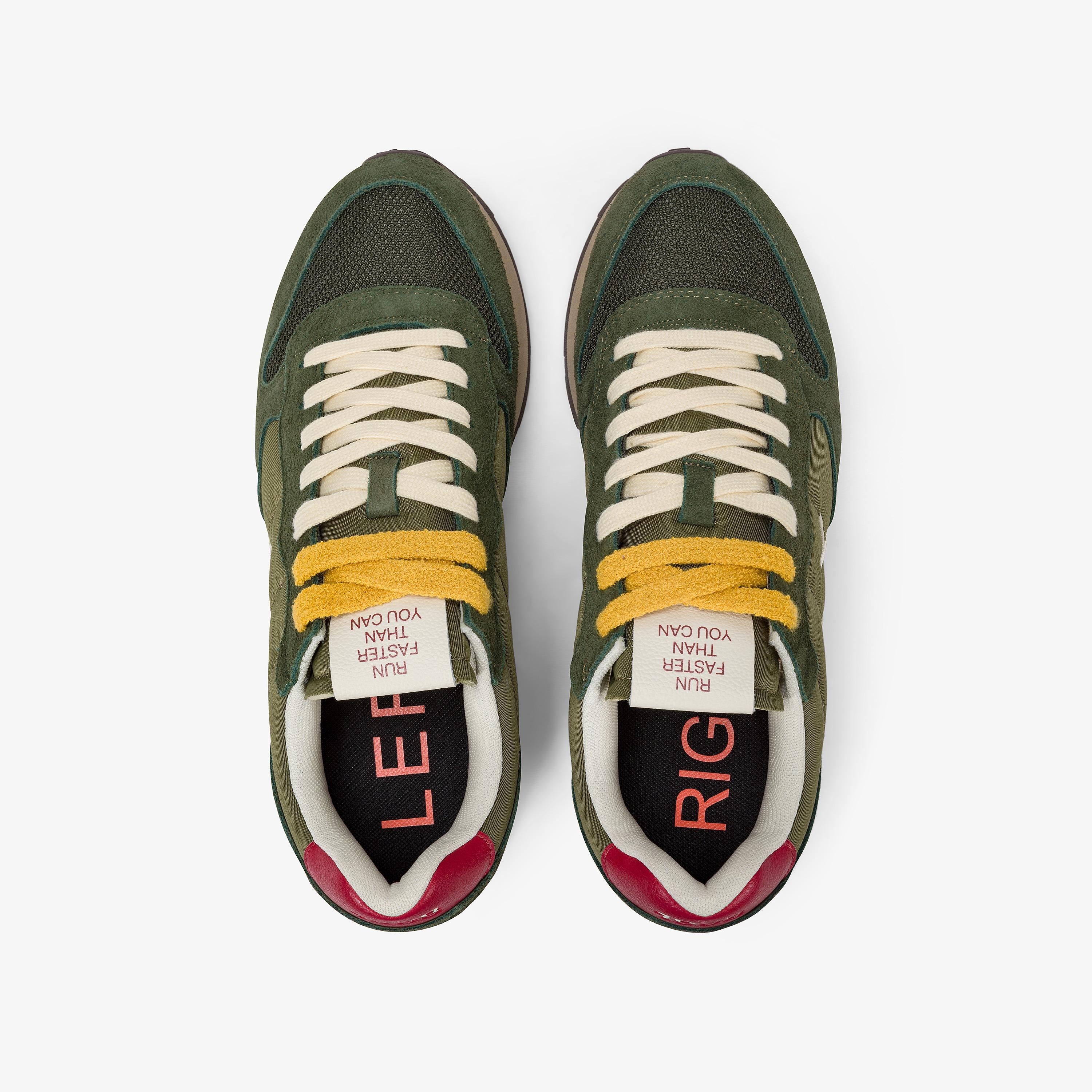 sneaker tom vintage in nylon e suede militare scuro Z45105 74 SUN 68