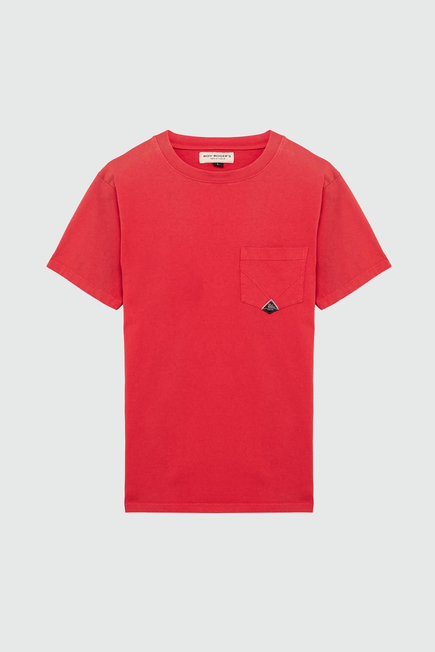 T-SHIRT ROY ROGER'S POCKET IN JERSEY CORAL RRU90048CA160111 C0077 ROY ROGER'S