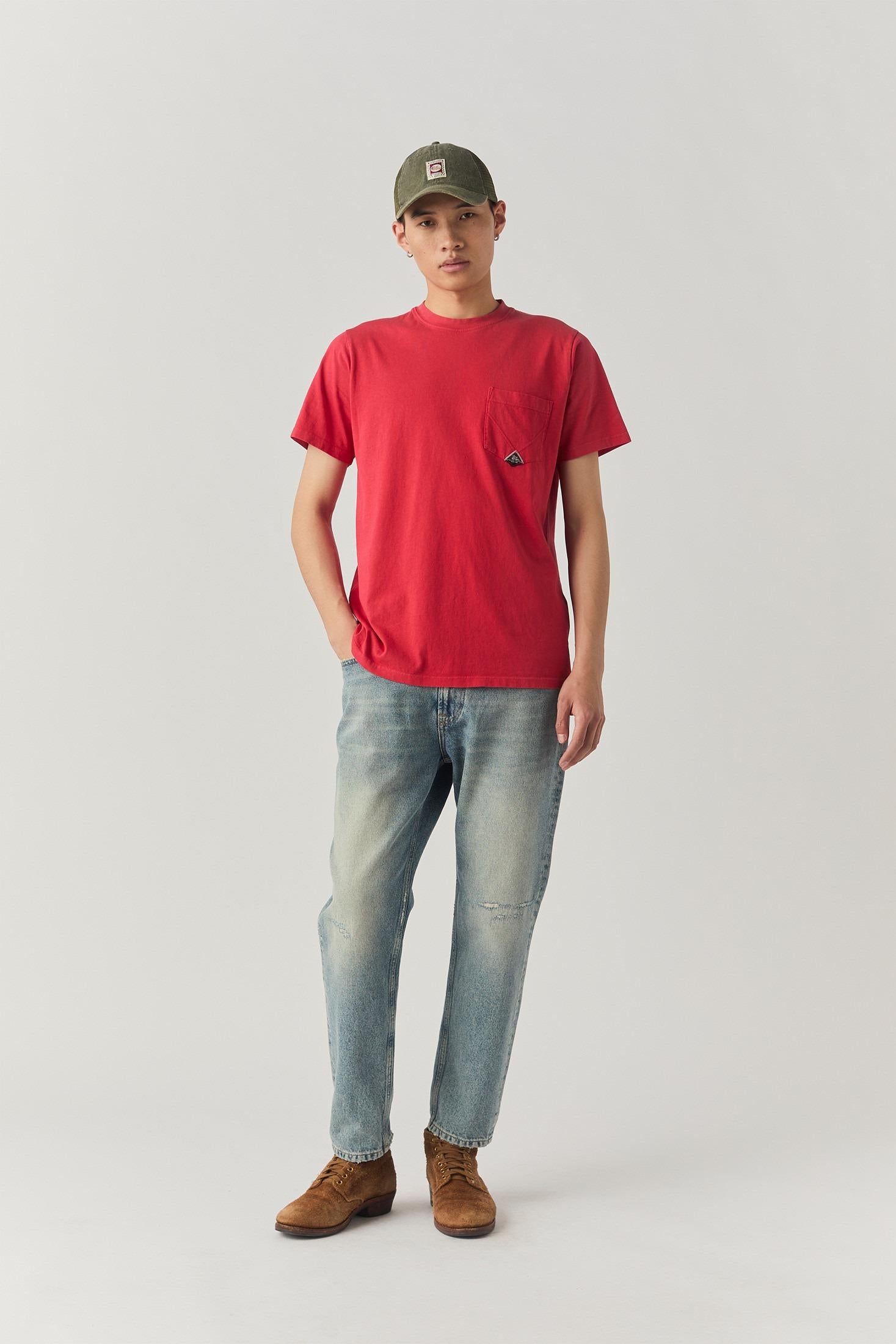 T-SHIRT ROY ROGER'S POCKET IN JERSEY CORAL RRU90048CA160111 C0077 ROY ROGER'S