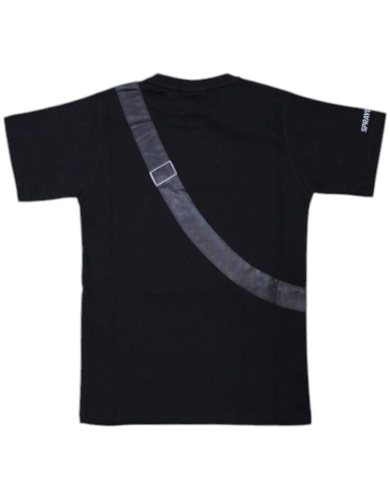 Sprayground T-shirt Crossbody Money Bear Cut Black