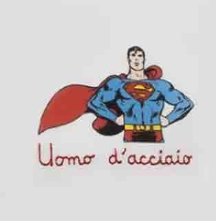 T-shirt Man In Cotone con Ricamo Uomo d'Acciaio | SUPERMAN SPECIAL EDITION TSHM001 04967H MC2 SAINT BARTH