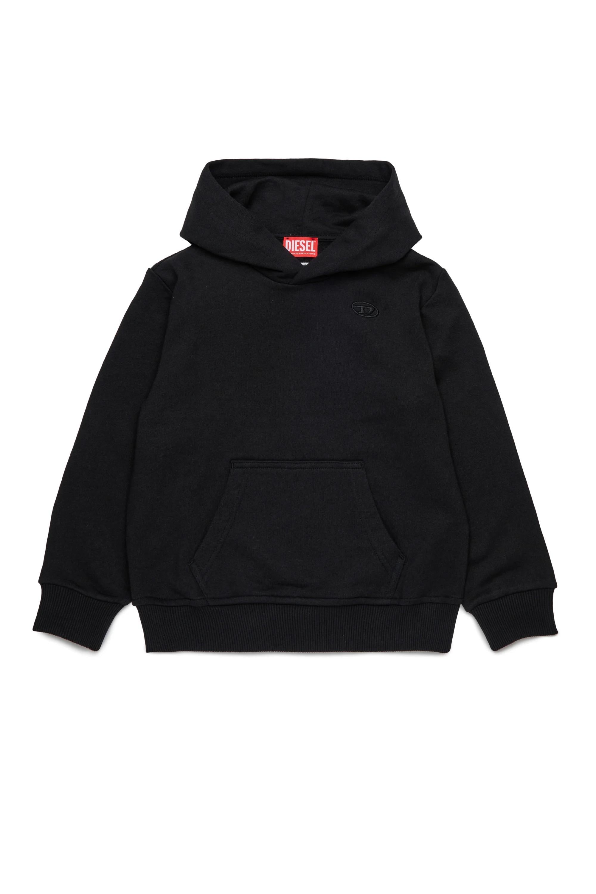 Felpa cappuccio diesel bambino smacsh00dmegovald over nera J02275-0GYCJ K900 DIESEL