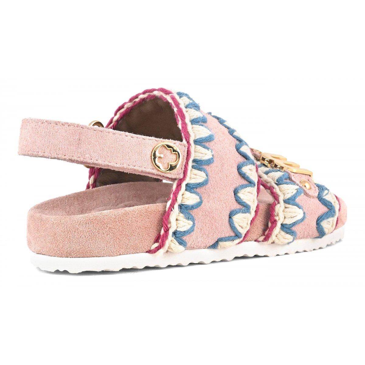 Kid Bio Sandal Two-Staps Silver Peony