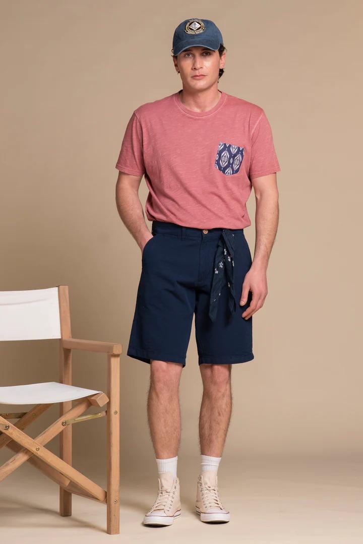 Bermuda Impure rey chino short comf.seersucker navy
