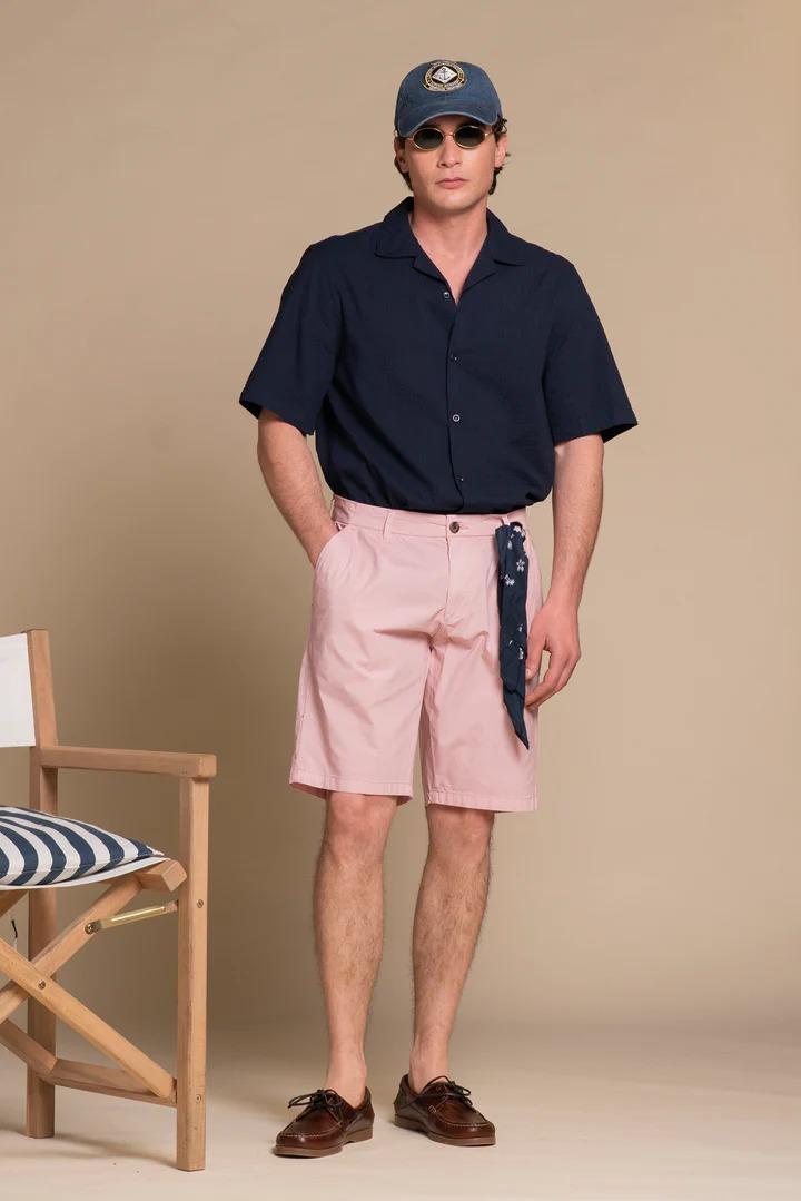 Bermuda Impure kurt chino short comf.pinces popeline rosa