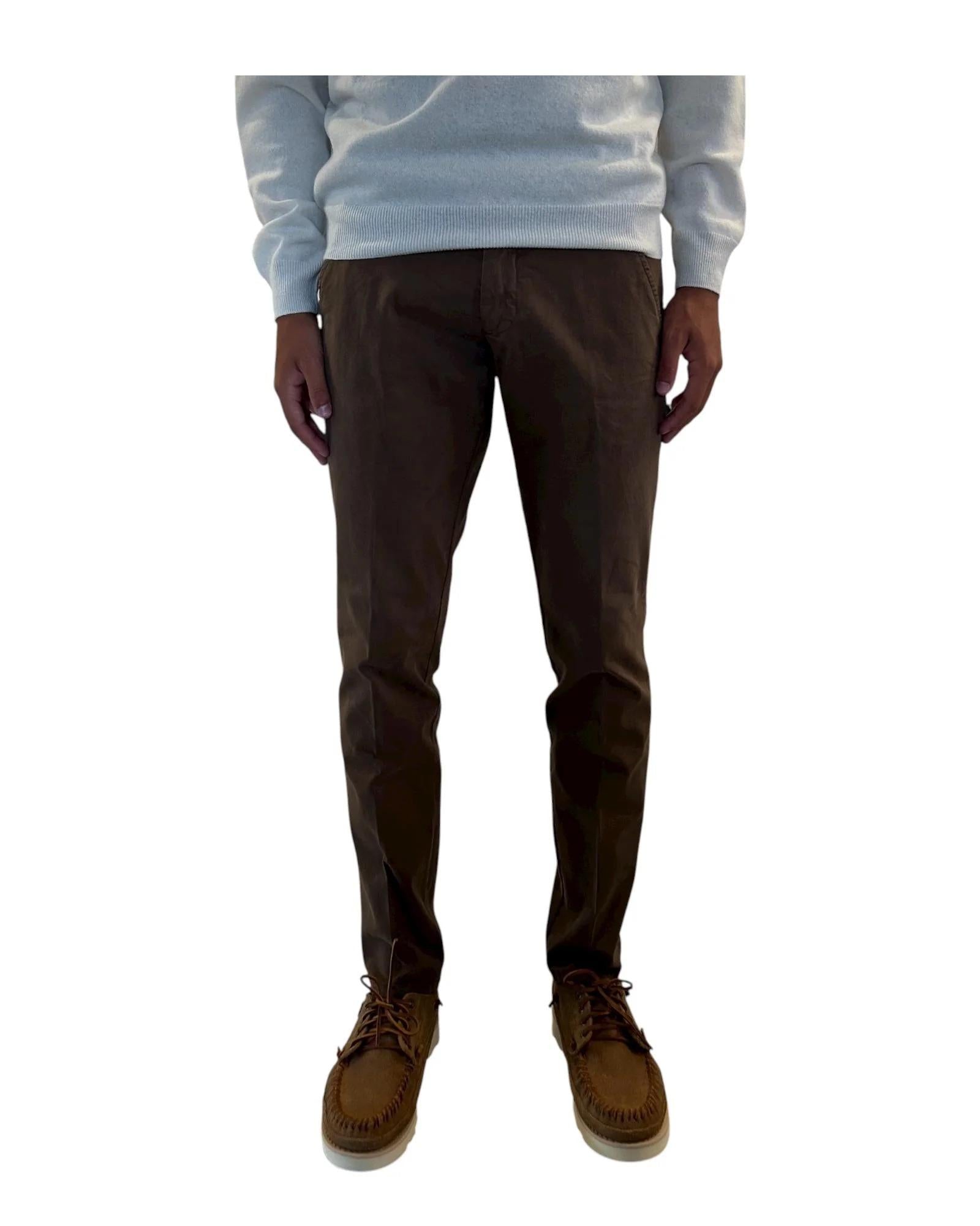 ROY ROGER'S PANTALONE NEW ROLF IN GABARDINA LEATHER RRU013C8700112 C0108 ROY ROGER'S