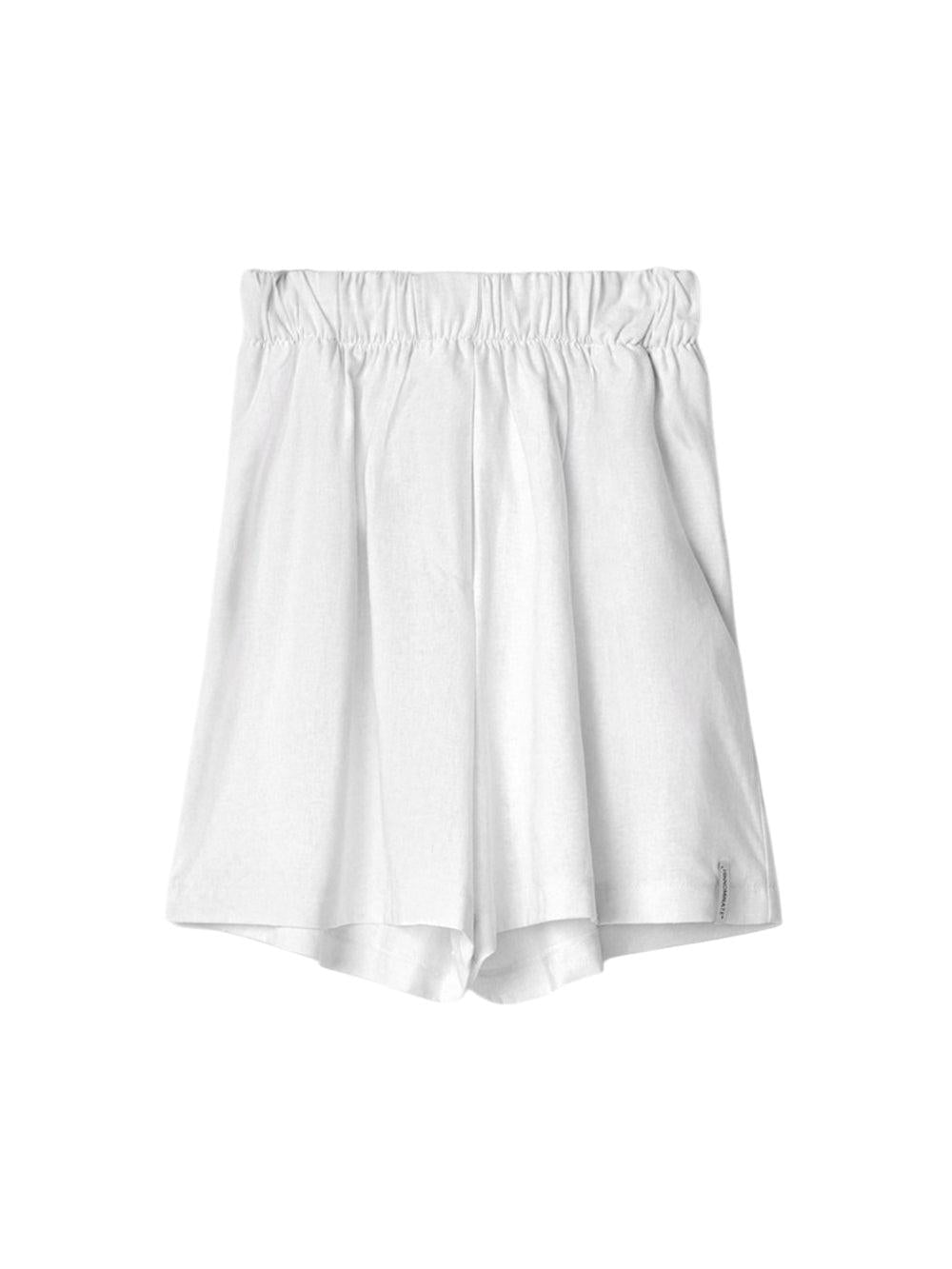 Hinnominate shorts in lino morbido bianco