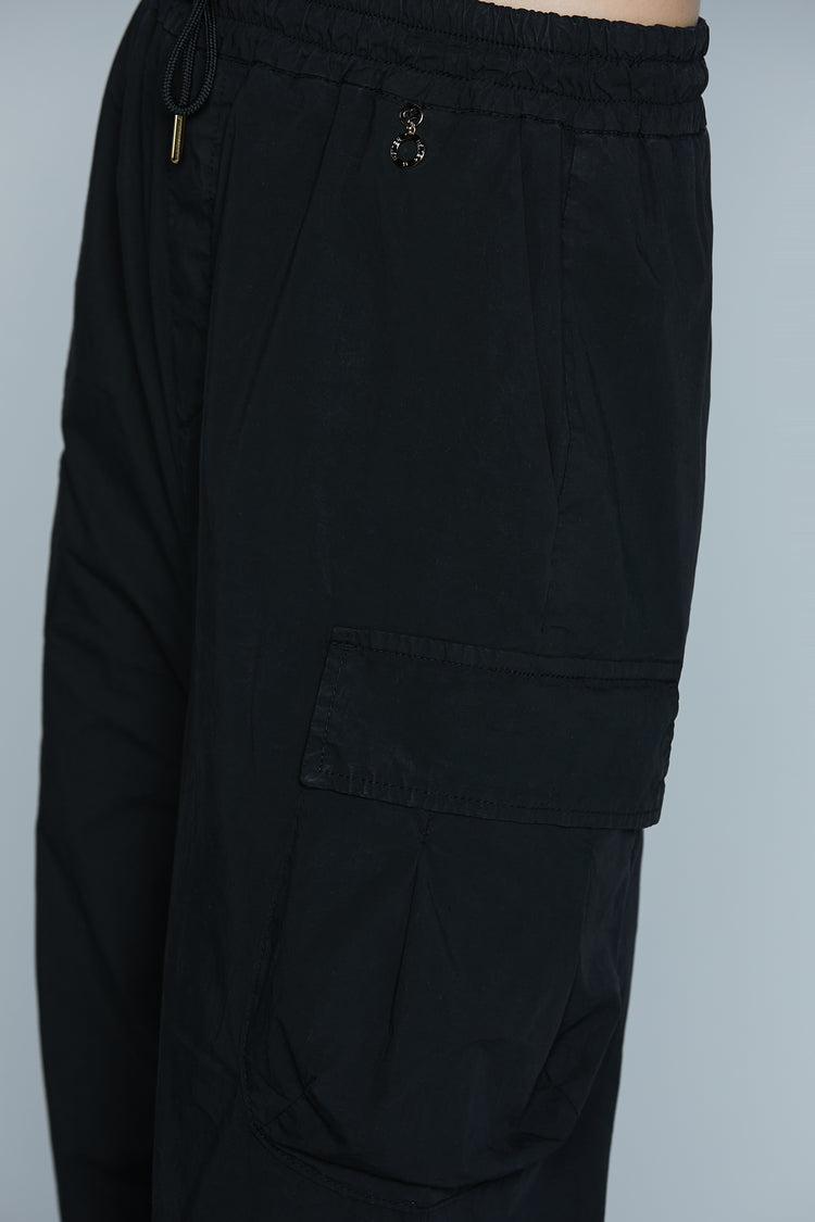 Pantalone MACAPA Vita Alta con Elastico più Coulisse più Tasconi più Elastico Fdo Nero