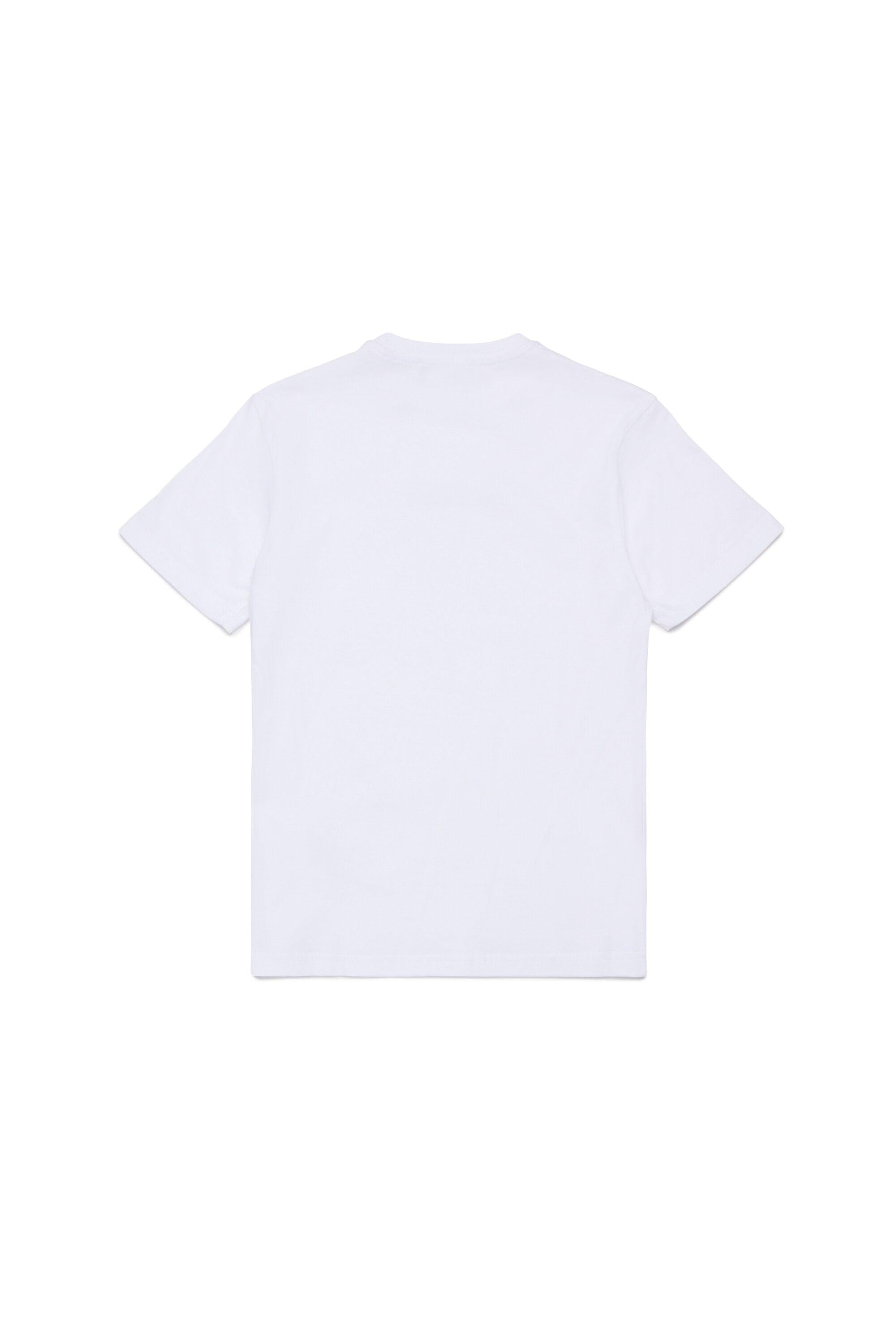 Dsquared2 T-Shirt Slouch Fit Bianca con logo effetto gommato