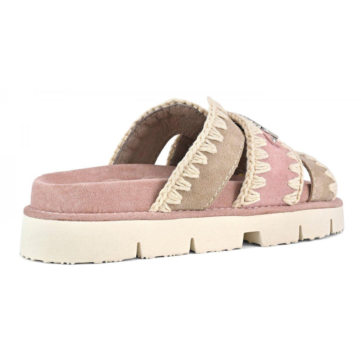Bio Sandal Bicolor Metal Log Tea-Pink Sand