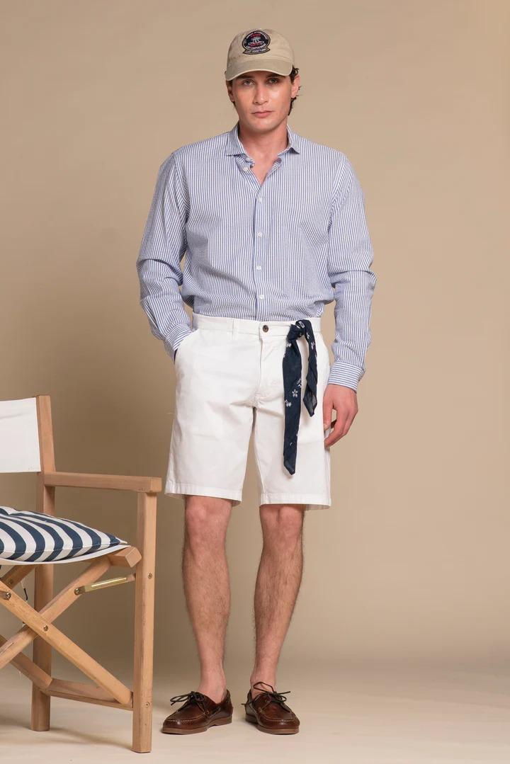 Bermuda Impure chino short comf. twill stretch white