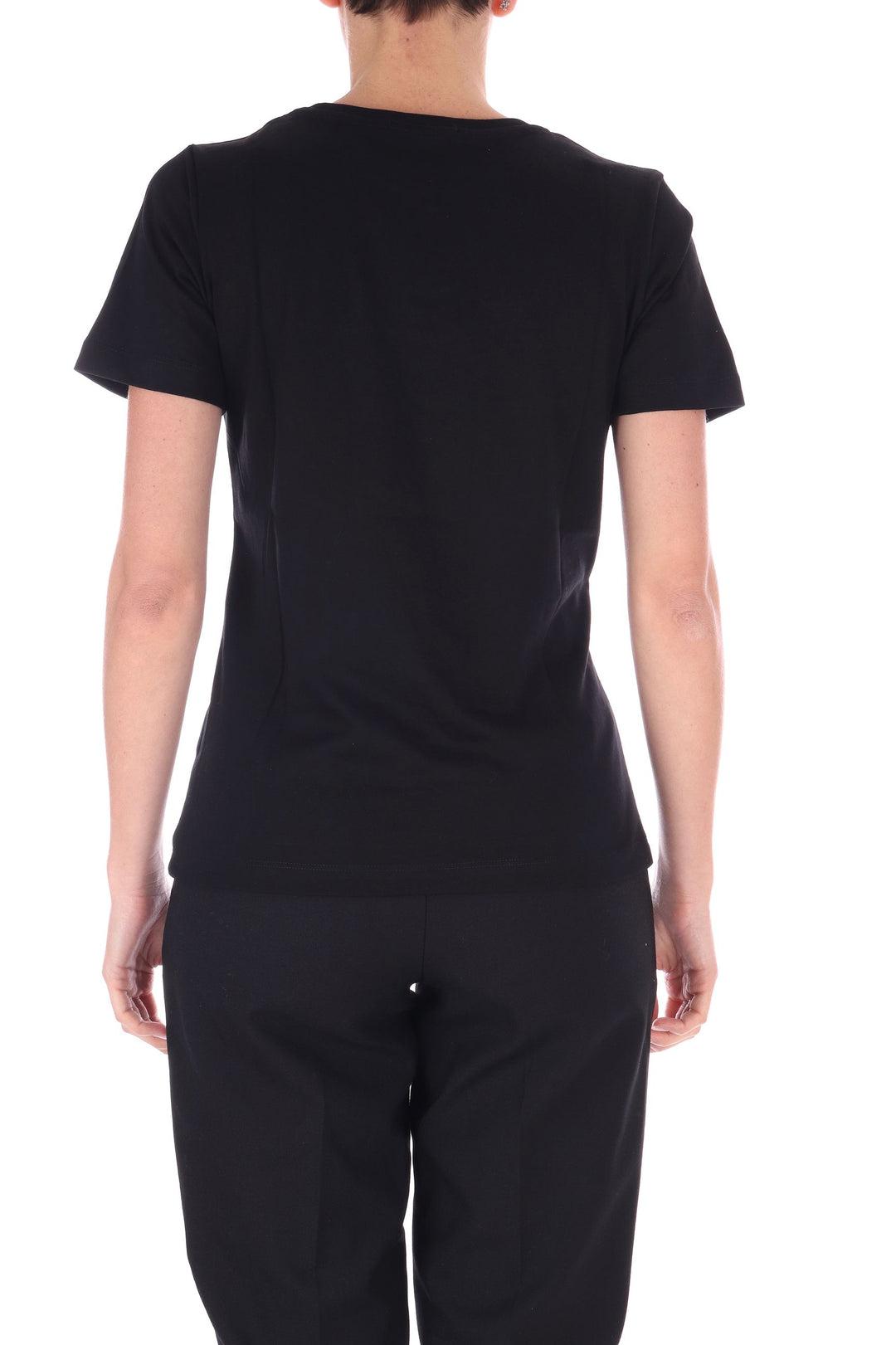 T-shirt Gaelle in jersey con ricamo nera