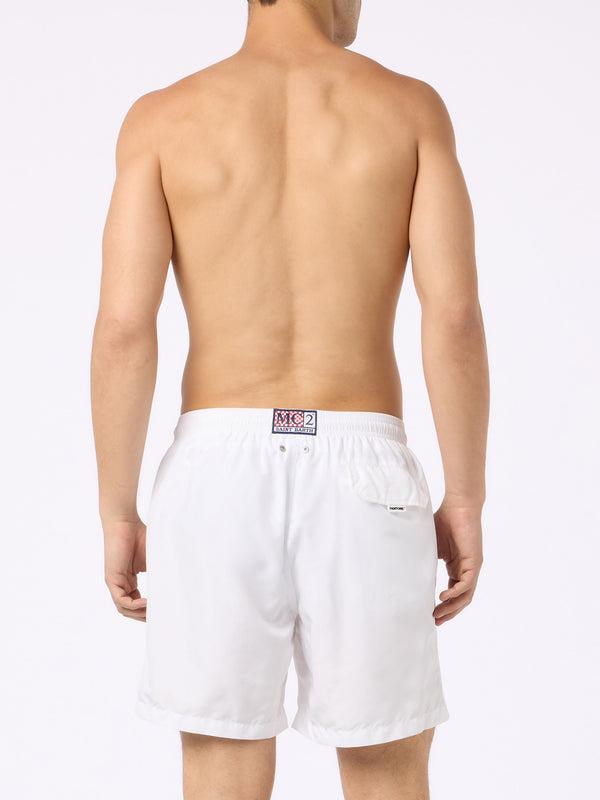 Costume da bagno da uomo in tessuto leggero bianco Lighting Pantone