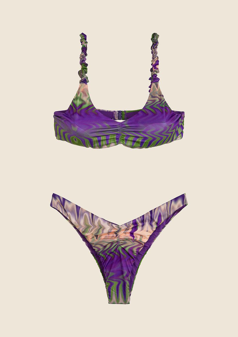 Bikini Donna Me fui Top con Slip Americano Fisso Fantasia 0431-X20