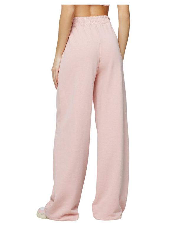 Pantalone in felpa Hinnominate dritto con cinto incrociato cipria
