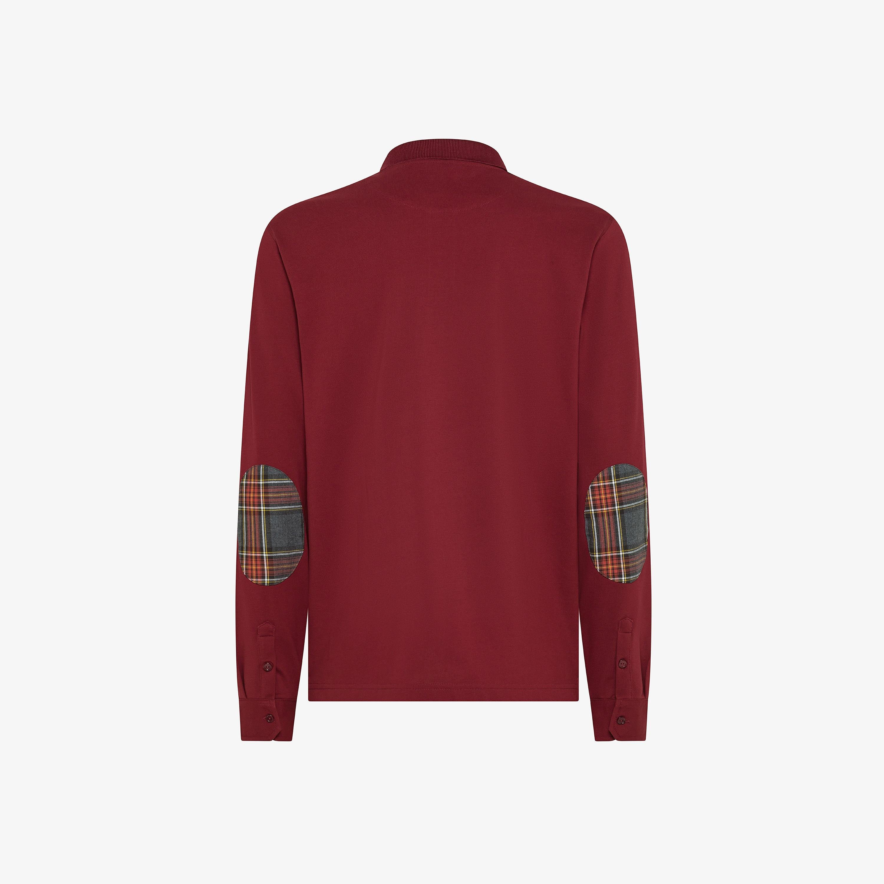 SUN68 Polo in cotone con patch bordeaux A45108 35 SUN 68