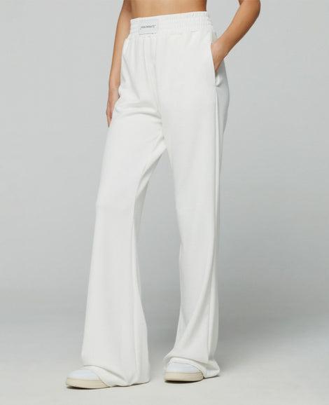 HINNOMINATE Pantalone in modal dritto con cinto alto Off white