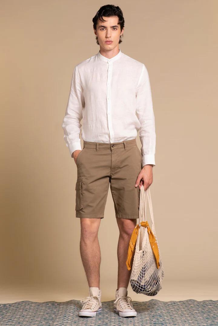 Bermuda Impure chino short comf. twill stretch mud