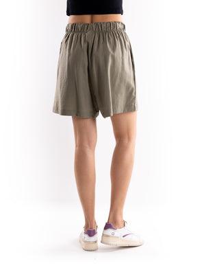 Hinnominate shorts in lino morbido verde