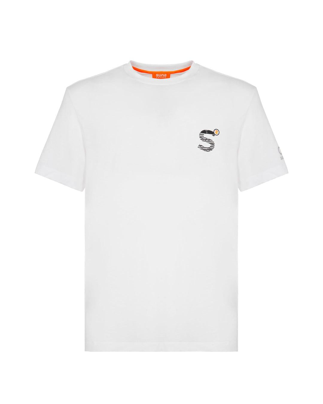 T-shirt Uomo SUNS Paolo Cross TSS51030U White