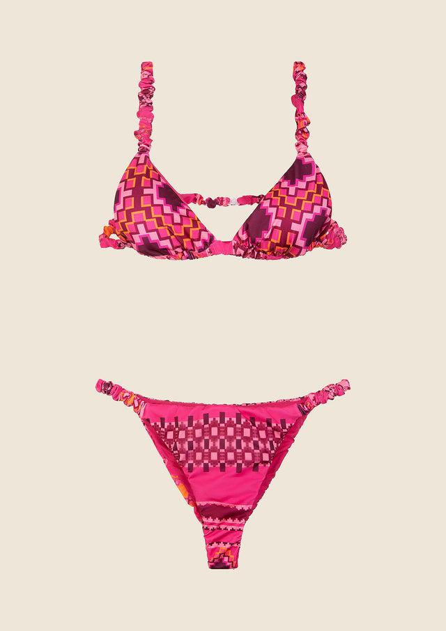 Bikini Donna Me fui Triangolo con Slip Fisso Fantasia 0630-X30