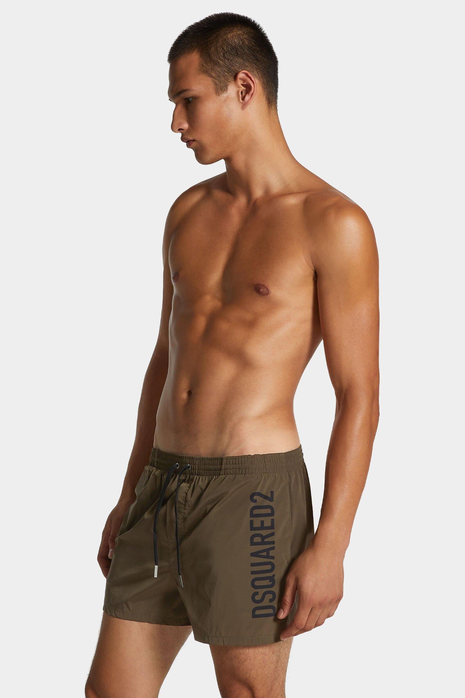 Costume Dsquared2 boxer midi verde militare