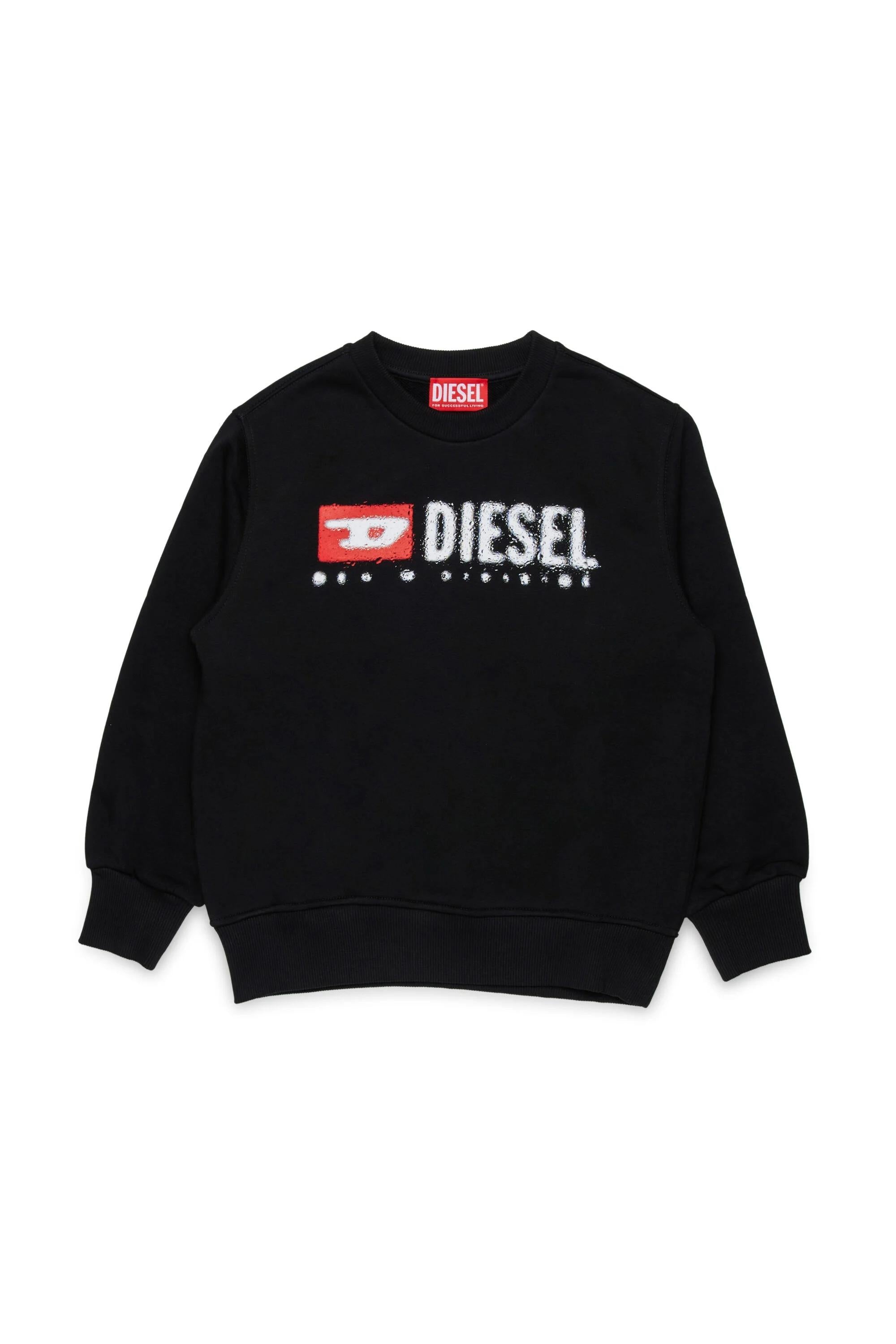 Felpa diesel bambino sdrops over nera J02483-KYAZ3 K900 DIESEL
