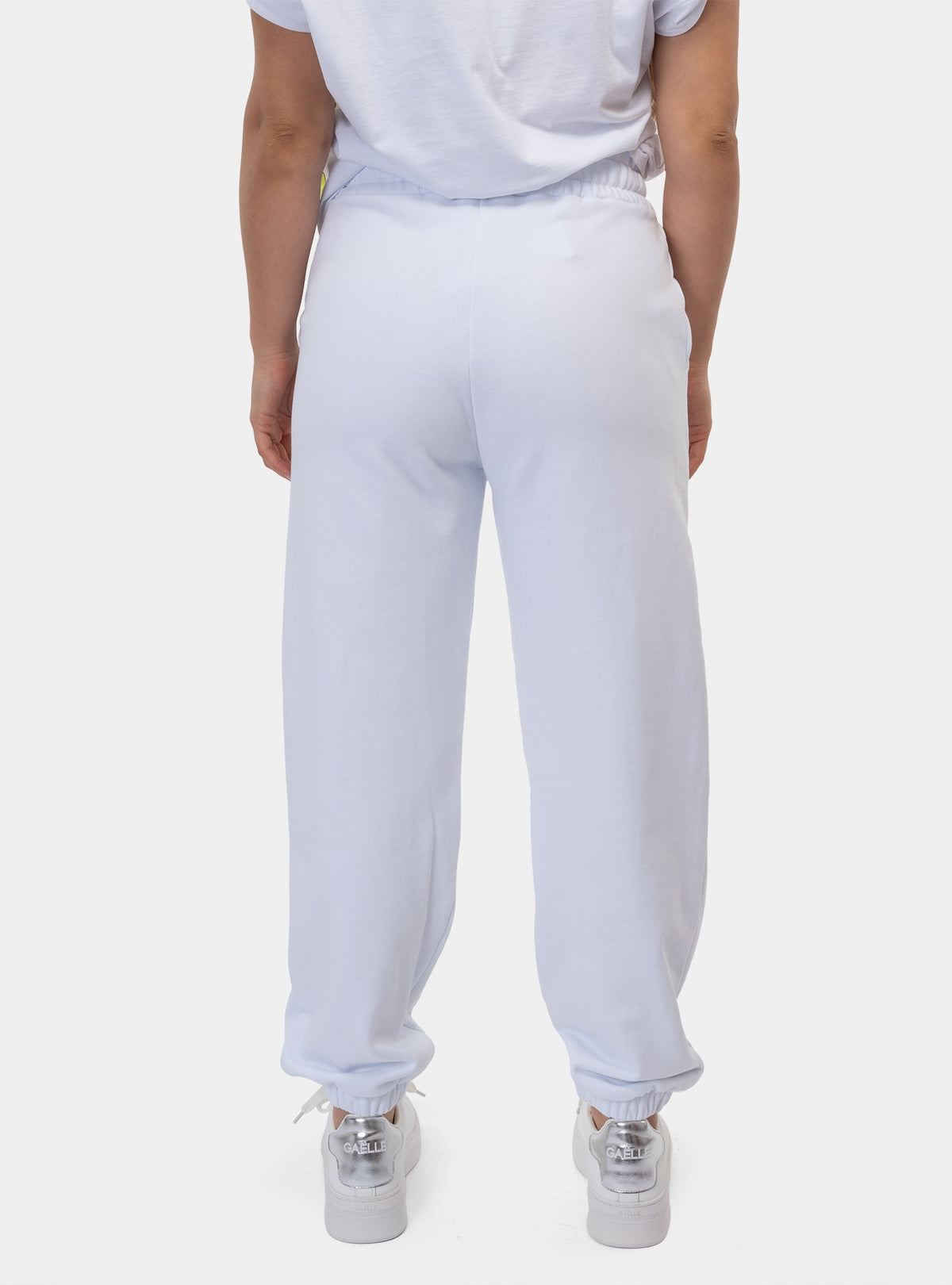 GAELLE Pantalone Jogger Bianco Pantaloni Donna Bianco Marotta Store