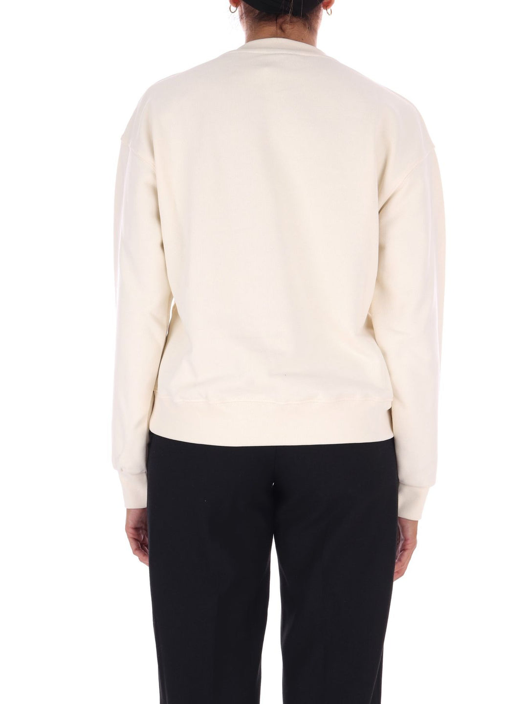 Felpa Crop Girocollo Latte St.Nera