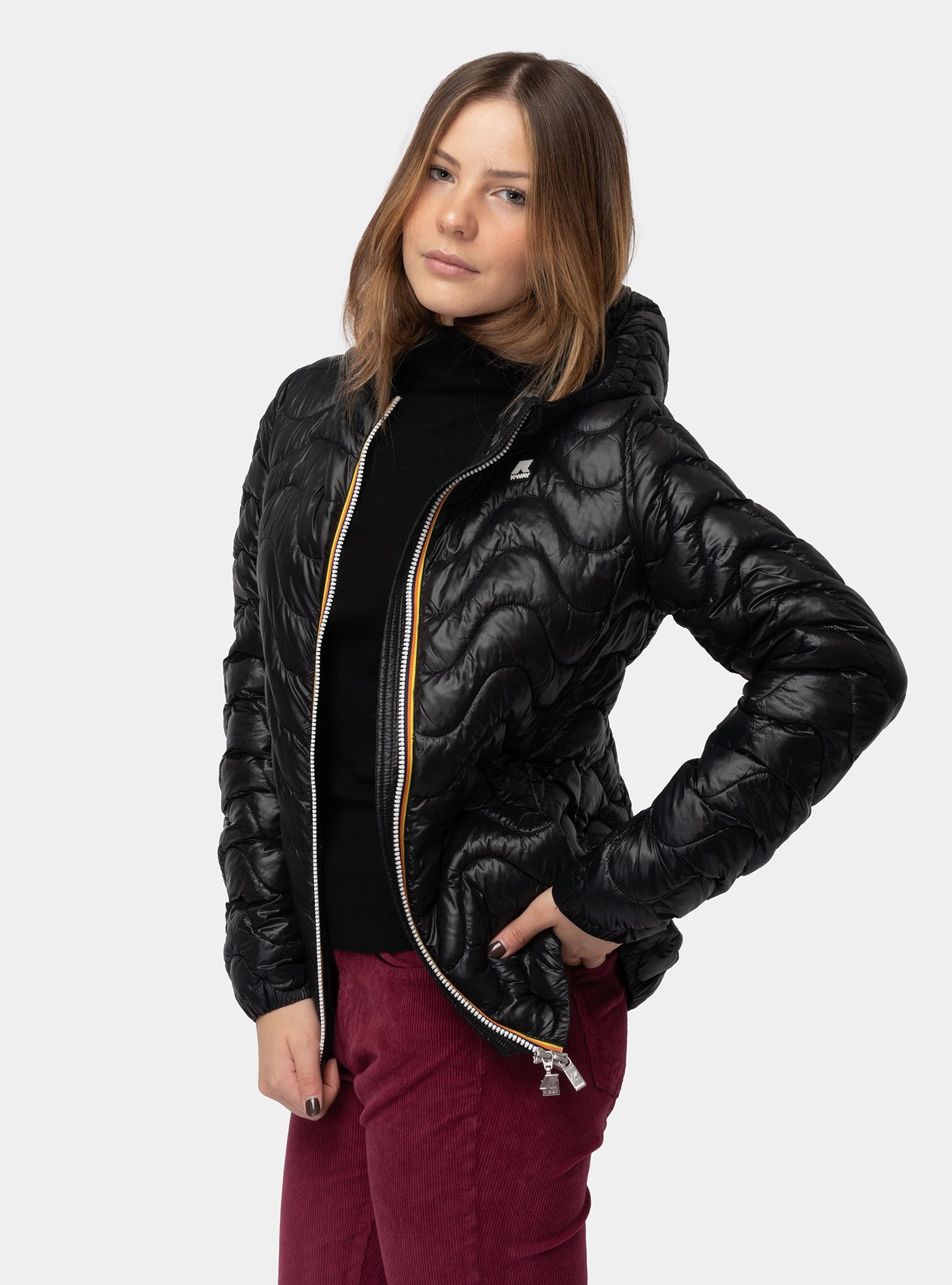 k way lily eco warm black pure giubbino k5126iw usy