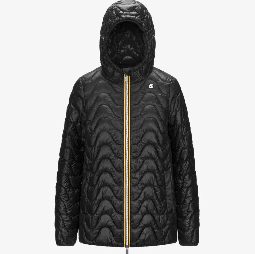 k way madlaine quilted warm black pure giubbino k5126jw usy