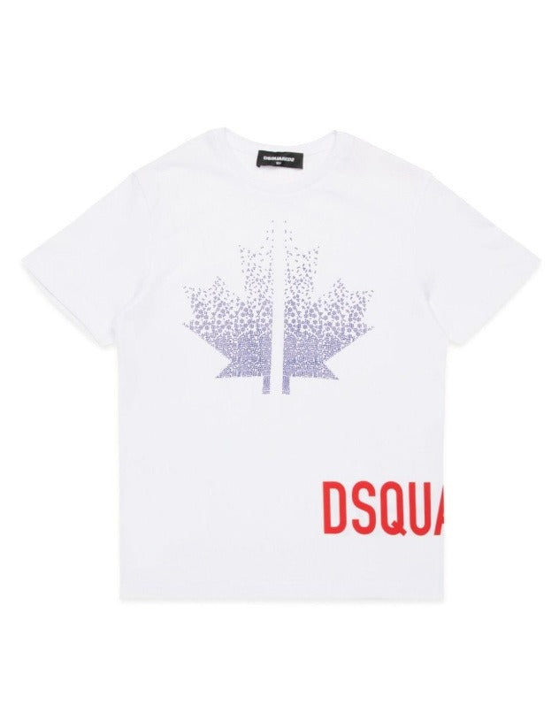 dsquared kid t shirt relax bianca t shirt dq2537 d004g dq100