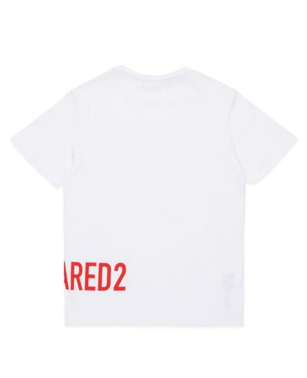 dsquared kid t shirt relax bianca t shirt dq2537 d004g dq100