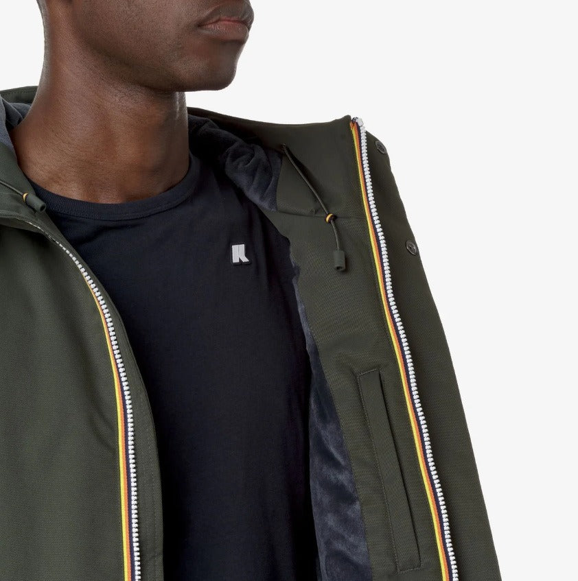 k way jacko twill marmotta green b blue a giubbino k8133dw al7